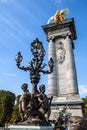 Bronze lamps on Alexander III Bridge