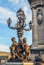 Bronze lamps on Alexander III Bridge