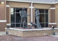 Bronze life-size sculpture honoring first responders at the Charles V. England Public Safety Training Complex in Grand Prairie. Royalty Free Stock Photo