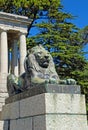 Bronze lion,Cape Town, South Africa.