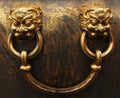 Bronze lion heads. Forbidden City in Beijing Royalty Free Stock Photo