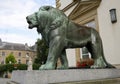 Bronze Lion at Luxembourg City Hall Royalty Free Stock Photo