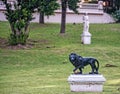 Bronze lion statue in Buenos Aires