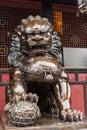 Bronze lion statue in China Royalty Free Stock Photo