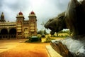 Bronze Lion statue Indian Mysore Palace