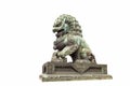 Bronze lion statue isolated Royalty Free Stock Photo