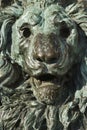 Bronze lion statue in Venice, Italy. Royalty Free Stock Photo