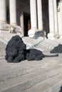 The bronze Lions by Davide Rivalta in front of National Gallery of Modern Art in Rome