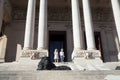 The bronze Lions by Davide Rivalta in front of National Gallery of Modern Art in Rome