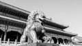Bronze lions in the imperial palace Royalty Free Stock Photo