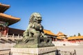 Bronze lions in the imperial palace Royalty Free Stock Photo