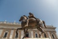 Bronze Man on Horse Royalty Free Stock Photo