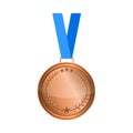 Bronze medal vector stock image. Award medal vector