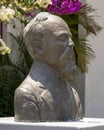 Bronze memorial bust of Ildefonso Cipriano Green Cesena in Mijares Plaza in San Jose del Cabo.