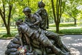 The bronze memorial statue of women who participated in the Vietnam War