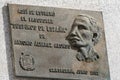 Bronze memorial tablet at catagena,Spain