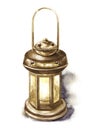 Bronze Metal Lantern with Handle