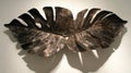 Bronze Metal Leaf Sculpture Wall Art Royalty Free Stock Photo