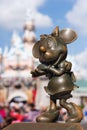 Bronze Minnie Mouse statue at Disneyland Royalty Free Stock Photo