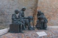 Offida, Ascoli Piceno. Monumento alla Merlettaia