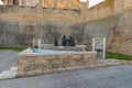 Offida, Ascoli Piceno. Monumento alla Merlettaia