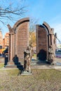 Bronze monument Goettinger Sieben in Hanover, Germany Royalty Free Stock Photo