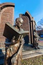 Bronze monument Goettinger Sieben in Hanover, Germany Royalty Free Stock Photo