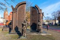 Bronze monument Goettinger Sieben in Hanover, Germany Royalty Free Stock Photo