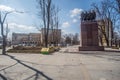 Bronze monument of tle Legionary Deed in Kielce, Poland, in Art Nouveau or Modern Style Royalty Free Stock Photo