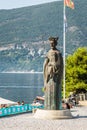 Herceg Novi, Montenegro - August 23, 2021: King Tvrtkos Monument, founder of Herceg Novi, Montenegro.
