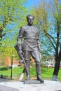 Bronze monument to the Hero of the Soviet Union captain Gusev Sergey Ivanovich