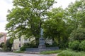 Bronze monument to Ludwig Uhland, a German poet, philologist and literary historian in Anlagen Park