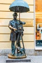 Bronze monument to photographer in St. Petersburg