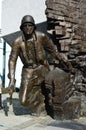 Face on view of Solider detail Monument to the Warsaw Uprising, Poland 