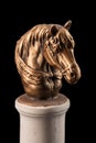 Bronze muzzle horse sculpture plaster column