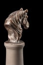 Bronze muzzle horse sculpture plaster column