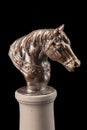 Bronze muzzle horse sculpture plaster column