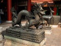 Bronze Mythical Beast Statue in the Palace Museum in Beijing, China Royalty Free Stock Photo