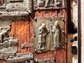 Bronze panel on door in Basilica di San Zeno