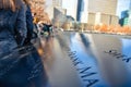Bronze parapet of World Trade Center Memorial at Ground Zero. New York, USA. Royalty Free Stock Photo