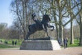 Bronze Physical Energy statue, man on horse. In Hyde park, Uk, England. Royalty Free Stock Photo