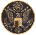 Bronze plaque the great seal of the us Royalty Free Stock Photo