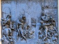 Bronze Plaque Sabines Statue Palazzo Vecchio Loggia Florence Italy