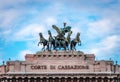 The bronze quadriga at the Palace of Justice in Rome