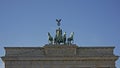 Bronze Quadriga statue on top of Brandenburger Tor