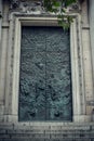 Famous Berlin cathedral bronze door Royalty Free Stock Photo