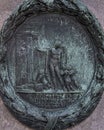 Bronze relief on one of four pillars surrounding the pedestal of the Equestrian statue of Emperor Joseph II, Josefsplatz, Vienna