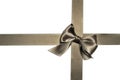 Bronze ribbon bow Royalty Free Stock Photo