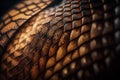 bronze scale, skin snake background Generative AI
