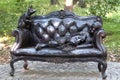 Bronze sculpture based on Hoffmann`s fairy tale `The Nutcracker and the Mouse King`. Park `Seasons`. Svetlogorsk.